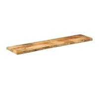 ROMHZKS Plateau de bureau en bois de manguier massif avec bord naturel rustique pour bureau ou projets de mobilier, plateau de table en bois polyvalent 180 x 20 x 2,5 cm, rectangulaire