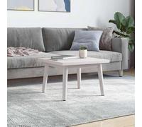 ROMHZKS Plateau de table carré en pin massif avec coins arrondis - 60 x 60 x 2,5 cm - Blanc