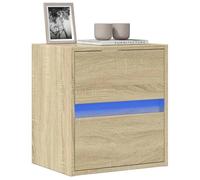 ROMHZKS Sonoma Armoire murale avec éclairage LED - Buffet TV suspendu - 41 x 31 x 45 cm