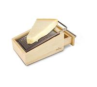 ROMINOX Articles Cadeaux Râpe à Fromage Parmo - Râpe à Parmesan 3 pièces en Bois, avec récipient de Collecte et de Stockage, râpe Amovible en Acier Inoxydable; Nouveau modèle 2020 ; 7 x 10,6 x 15 cm
