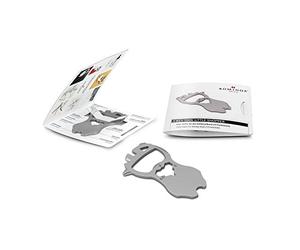 ROMINOX Key Tool // Little Shopper 14 fonctions porte-clés porte-clés en acier inoxydable multifonction avec description du fonctionnement