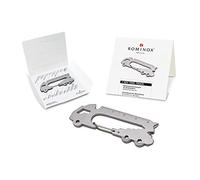 ROMINOX Key Tool, Truck, 22 fonctions, Keytool Porte-clés Camion en acier inoxydable Multitool avec description de fonction, outil multifonction en voyage ou en vacances