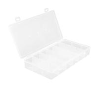 ROMISBABA 2 Pièces Boîte de Rangement Transparente Rectangulaire avec Compartiments Verticaux Amovibles Multi-grid Organizer pour Petits Objets et Bijoux Facile à Nettoyer Adaptable
