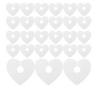 ROMISBABA 50 Pièces Étiquettes Nominatives de Cœur, Papier Blanc | Marquage Décoratif et Inscriptible, Identification Claire des Boissons, pour Fêtes DIY et Événements