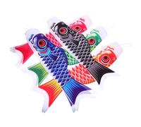 ROMISBABA 5pcs Drapeaux de Poissons Japonerie en Satin, Carpes Suspendues Robustes et Faciles à Accrocher, Décoration Élégante pour Jardin, Patio et Fêtes Couleur Couleur Aléatoire