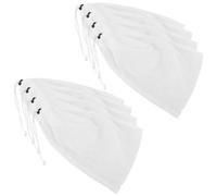 ROMISBABA Accessoire de Nettoyage pour Piscine Paquet en Maille Fine Réutilisable et 8 Pièces Tête D'aspirateur en Tissu Blanc, Ambiance Estivale Votre Piscine