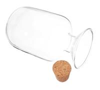 ROMISBABA Bocal en Verre Transparent 125ml Multifonctionnel Couvercle en Bois, Porte-allumettes Créatif et Facile à Utiliser pour Rangement Décoratif Intérieur