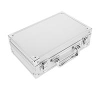 ROMISBABA Boîte à Outils Portable en Alliage D’Aluminium Argenté, Légère | Grosse Capacité de Rangement, Format Mallette de Transport, Finition Métal pour Organisation Pratique