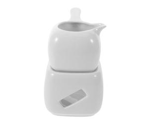 ROMISBABA Brûleur D'arômes en Céramique Blanc Chauffage pour Huiles Essentielles Diffusion D'arôme Polyvalente Adapté aux Usages Professionnels et Domestiques