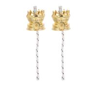 ROMISBABA Brûleur de Huile avec Rétro Lampe en Alliage de Zinc à Mèches, Facile à Installer et Démonter, Lot de 2 Pièces Réparer Unique pour ou Une Lampe à Pétrole