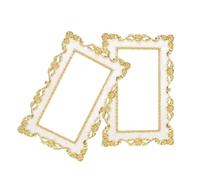 ROMISBABA Couvercle Décoratif pour Interrupteur Double en Plastique Or, Facile à Utiliser, Couleur Solide, pour Salon et Chambre, Lot de 2 Pièces