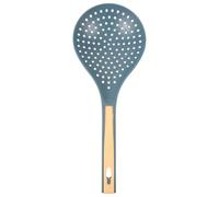 ROMISBABA Cuillère Filtre Bleue en Abs Longue Poignée Robuste, Surface Lisse et Résistante Déformation, pour Cuisiner et Filtrer Soupe ou Boulettes