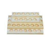 ROMISBABA Étagère à 4 Niveaux en Bois Beige 30 Trous pour Huiles Essentielles, Organisateur Rotatif de Bureau, Support Pratique pour Rangement sur Bureau