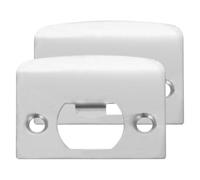 ROMISBABA Haute Résistance pour Portes Battantes Intérieures et Extérieures Kit de 2 Plaques de Renfort en Acier Inoxydable Argenté et Bouche-trou Léger