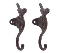 ROMISBABA Lot de 2 Crochets Muraux Vintage en Fonte Noire D'oiseau, Porte-chapeaux Mural en Fer Robuste, Installation Facile pour Chambres et Rangement D'objets Petits