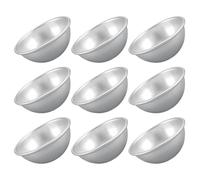 ROMISBABA Lot de 9 Mini Moules à Pudding en Aluminium Réutilisables, Moules à Tartelette Demi-cercle pour Pâtisserie, Faciles à Nettoyer, Conductivité Thermique Rapide, pour Goûter
