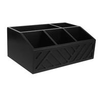 ROMISBABA Organisateur à Café en Bois Foncé Compartiments, Boîte de Rangement pour Sachets de Thé, Design Moderne aux Lignes Épurées, pour Cafés et Hôtels Réutilisable