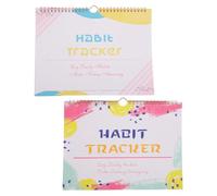 ROMISBABA Planificateur Non Daté 2pcs Journal D'entraînement et Agenda Quotidien en Papier pour Maison et École, Design Simple et Routine Bien Structurée