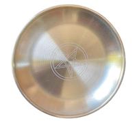ROMISBABA Plateau Décoratif Finement Poli Or en Acier Inoxydable Pentacle Accessoire Unique pour Rituel et Décoration Spirituelle