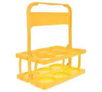 ROMISBABA Porte-Bouteilles Panier à Bouteilles Pliable Portable pour 6 Bouteilles de Bière en Plastique Jaune Multifonctionnel et Solide et Rangement pour Transport