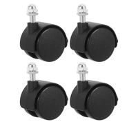 ROMISBABA Roulettes Pivotantes Universelles Remplacement Facile Lot de 4 en Pp Noir Diamètre de Tige 8 Mm pour Radiateurs à Bain D'huile pour Sièges de Bain et Chauffages Électriques
