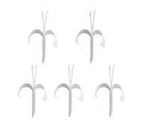 ROMISBABA Ruban Adhésif à Boucle Auto-agrippante Réutilisable et Anti-adhésion 5pcs Blanc en Nylon pour Camping et Bureau