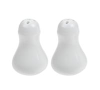 ROMISBABA Salières et Poivrières Porte-cure-dents Facile à Utiliser en Céramique Blanche Ensemble de 2 Décoration de Restaurant Cuisine