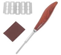 ROMISBABA Set Ustensiles Cuisine avec Lame de Boulanger en Acier Inoxydable 304, Poignée en Bois Antidérapante, Outil de Scarification de Pâte Facile à Utiliser avec Lames de Rechange