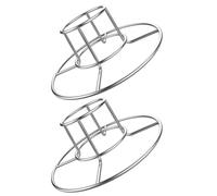 ROMISBABA Support à Bière Rond en Acier Inoxydable 2pcs, Multifonction et Facile à Transporter, pour Barbecue et Pique-niques en Extérieur
