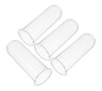 ROMISBABA Tubes à Essai pour Plantes Hydroponiques en Verre Transparent 4pcs pour Salon et Étagère, Ensemble Station de Propagation de Bureau, Gain de Place et Résistance à l'usure