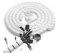 Romon 2 Pack Cache Câble, 22mm*1.5 M Réglable Gaine Spirale Câbles Flexible, avec 1 Clip de Guidage de Fil, Protection du Cache Câbles pour Automobiles TV PC