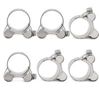 Romon 6 Pièces Collier de Serrage Inox 304 avec Largeur 18mm, Plage de Serrage 23-25mm, Collier Serrage Métallique pour Tuyau d’Eau, Auto & Réparation