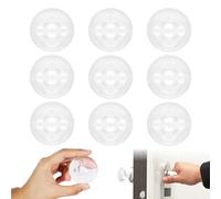 Romon Butee de Porte, 9Pcs Butée de Poignée de Porte Murale Butée Adhésive Transparentes Butoirs de Porte en Silicone Avec Puissant Stop Porte pour Portes De Placard, Cuisine, Salle De Bain, Bureau