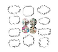 Romon emporte piece en acier inoxydable, 10 pièces DIY bordures européennes- emporte piece patisserie & emporte piece sablé set pour biscuits, fondant, makrout