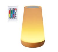 Romon Lampe de Chevet, Veilleuse Enfant LED Lampe d'Ambiance Chambre Lampe Nuit Tactile avec 13 Couleurs, Rechargeable, Lampe de Table Télécommande pour Decoration Chambre à Coucher Salon Camping