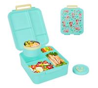 Romon Lunch Box, Bento Lunch Box Enfant Adulte Boîte 1700 ml avec 4 Compartiments, Conception Sans Fuite Lunchbox sans BPA, Petit-DéJeuner Collation Boite Repas pour École Pique-Nique Travail