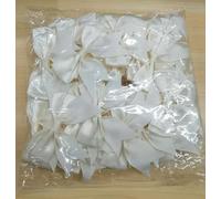 Romon Noeud Cadeau 50 Pièces en Polyester avec Fil Métallique Transparent, Beige, Décoration Voiture Mariage pour Mariage, Noël, Anniversaire - Noeud Voiture Mariage 7x6 cm