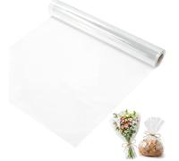 Romon Papier Transparent Emballage, Rouleau De Cellophane 80cm x 30m, Papier Cristal Transparent Polyvalent Pour Emballage De Fleurs, Paniers Cadeaux Et Snacks Alimentaires