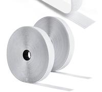 Romon Rubans Adhésifs,5M Scratch Autocollant Double Face, 20 mm de Large Bande Agrippantes Adhésives Puissant Hook Loop Rubans pour Ménage, Bricolage Et l'artisanat Blanc