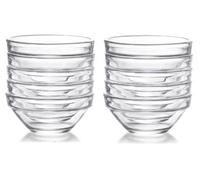 Romon Verrines En Verre Transparentes, Lot De 10 Mini Bols Ronds 6cm, Coupelles Cuisine Pour Condiments Et Épices, Empilable Pour Usage Quotidien Et Fêtes