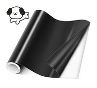 Romon Vinyle Adhésif Noir Brillant, Vinyle Permanent 30.5 x 244cm Rouleau, Vynile Adhesif, Vinyl Permanent Vinyle Autocollant pour Tasses, Verre, Céramique, Cadeaux de Bricolage