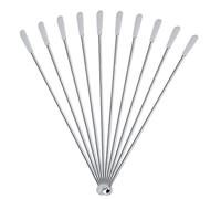 Romote Lot de 10 agitateurs à cocktail en acier inoxydable pour boissons jus, café, lait - Argent