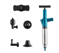 ROMOZ Toilet Plunger,Kit débouchage à Haute Pression avec 4 têtes remplaçables Déboucheur d'évier pour déboucher Toilettes,Sink,Baignoire,Siphon Green
