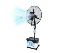 Romyqpipy Ventilateur Brumisateur Industriel Oscillant sur Pied avec Réservoir d'Eau de 42L, Brumisateur d'Extérieur Réglable en Hauteur pour Rafraîchir, 3 Vitesses, pour Magasin et Garage