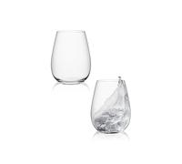 RONA ARTE Lot de 2 verres à eau ultra fins de 550 ml chacun | Lot de verres élégants en cristal sans plomb, 118 g par verre, avec bord fin, forme sans manche, passe au lave-vaisselle