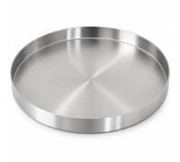 Rond Bac de Récupération en Acier Inoxydable, Bac de Retention | Bords Surélevés, Bac Rond Multiusage Pour Coiffeuse, Coin Café, Pot de Plante, Clés et Rangement Maison(14cm/6in)