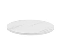 Rond Plateau Blanc de Table de Remplacement en Panneau Haute Densité | Usage Extérieur ou Bistro, Entretien Simple et Transport Facile, Style Élégant pour Divers Décors