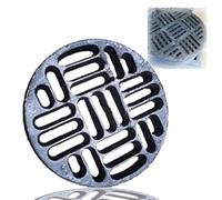 Ronde Grille Drainage Fonte Grille Evacuation Eau Exterieur Grille D'égout | Caniveau Exterieur Caniveau de Drainage de remplacement Pour Jardin, Trottoir, Allée(68x68x3cm-26.7x26.7x1.2in)