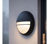 Ronde Lampe Maritime Ø26cm IP44 Noir Hublot E27 Maison Jardin Applique Murale