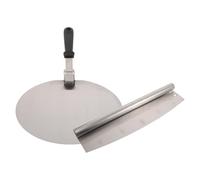 Ronde Pelle à Pizza avec Manche en Acier Inoxydable 2 Pièces | Kit pour Cuisson Maison, Poignée Isolante Ergonomique, Légère et Résistante à Déformation, Four Extérieur